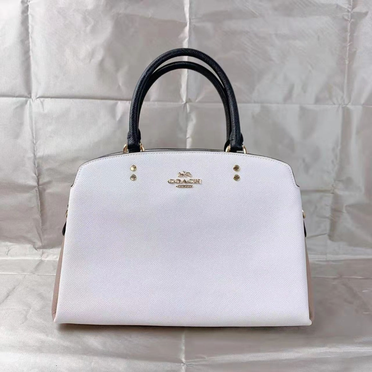 Coach 91162 Lillie Carryall In Colorblock Chalk Multi Coach 91162 Lillie Carryall In Colorblock Chalk Multi